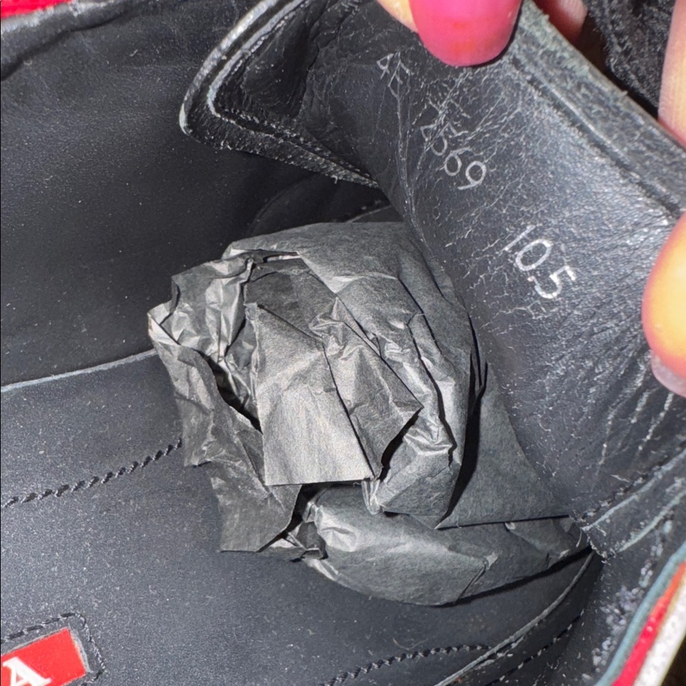 Prada Black Sneakers with Red and White Trim - Picture 4 of 9